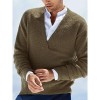Men's V-neck solid color slim-fit pullover sweater Men's V-neck solid color slim-fit pullover sweater