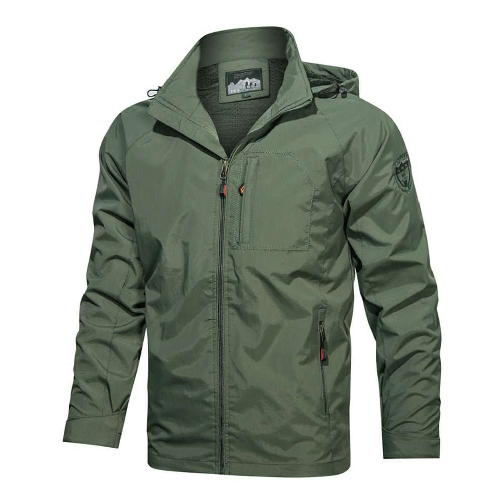 New Men's Solid Color Mountaineering Fashion Windproof Jacket