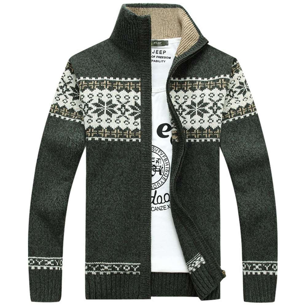Men's Slim Collar Jacquard Knit Jacket P1269 Men's Slim Collar Jacquard Knit Jacket P1269