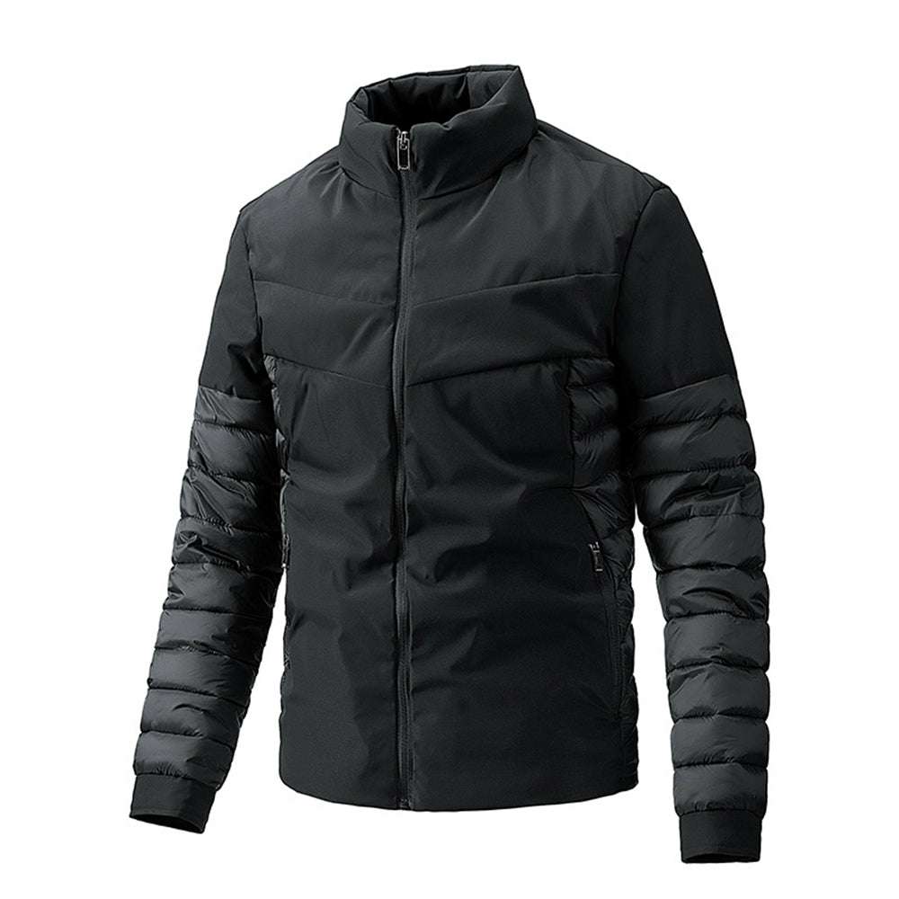 Men's stand collar thin winter thermal padded jacket