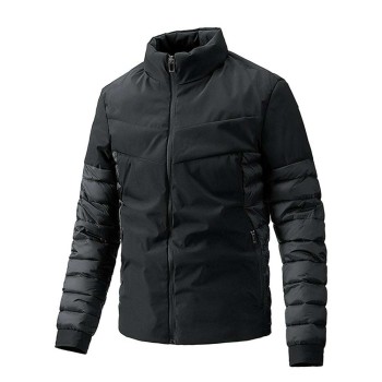 Men's stand collar thin winter thermal padded jacket