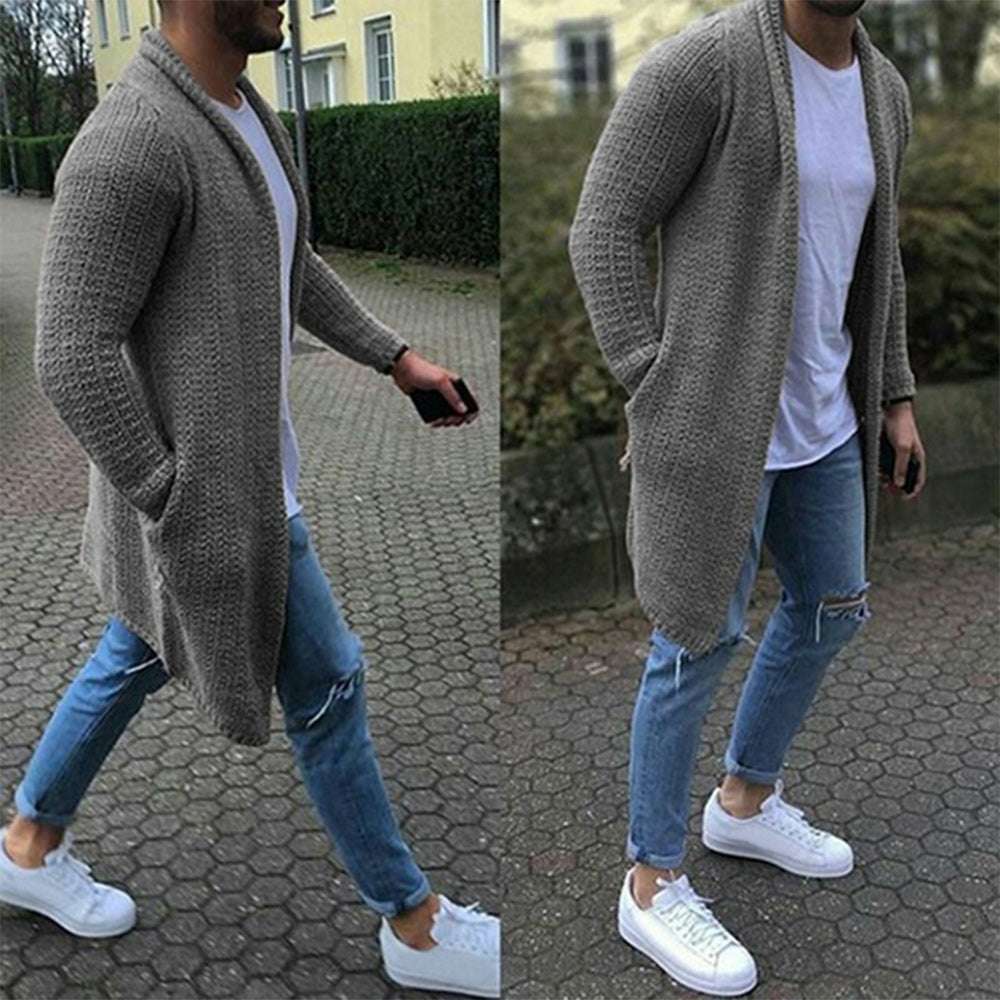 Fashion Men's Solid Color Casual Warm Knitted Long Sleeve Cardigan P1215 Fashion Men's Solid Color Casual Warm Knitted Long Sleeve Cardigan P1215