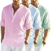 New Spring Summer Men's Comfortable Breathable Linen Shirt New Spring Summer Men's Comfortable Breathable Linen Shirt