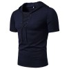 Lace-up short-sleeved hooded T-shirt P1055 Lace-up short-sleeved hooded T-shirt P1055