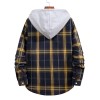 Men's Plaid Hooded Long Sleeve Shirt Jacket P1222 Men's Plaid Hooded Long Sleeve Shirt Jacket P1222