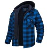 Long Sleeve Hooded Plaid Thick Warm Loose Jacket P1151