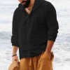 Spring Summer Men's Casual Loose Linen Hoodie