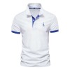 Men's Short Sleeve Fawn Embroidered Polo Shirt P1007 Men's Short Sleeve Fawn Embroidered Polo Shirt P1007