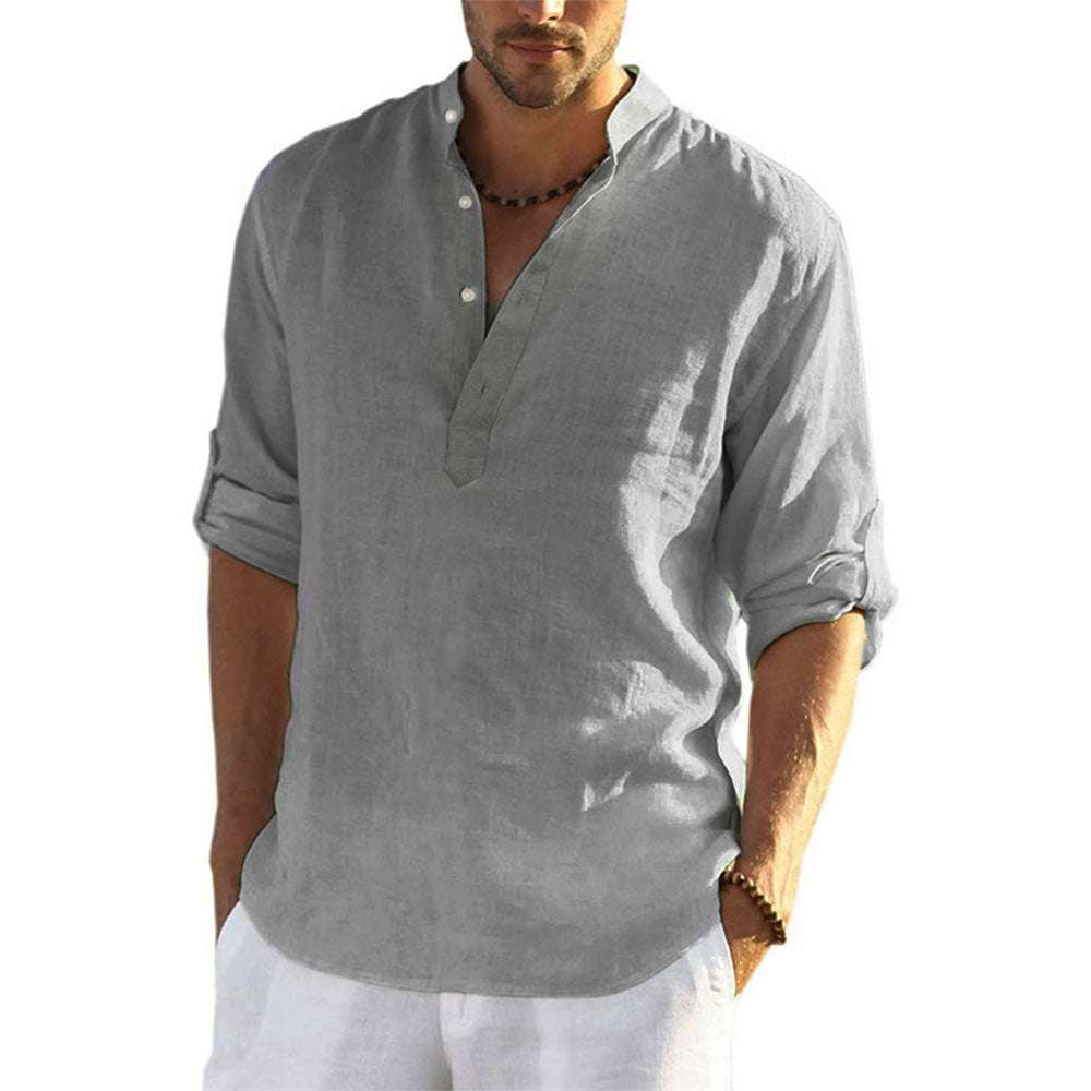 New Spring Summer Men's Comfortable Breathable Linen Shirt New Spring Summer Men's Comfortable Breathable Linen Shirt