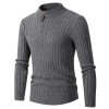 Autumn new men's zipper half-high collar twist knit bottoming shirt Autumn new men's zipper half-high collar twist knit bottoming shirt