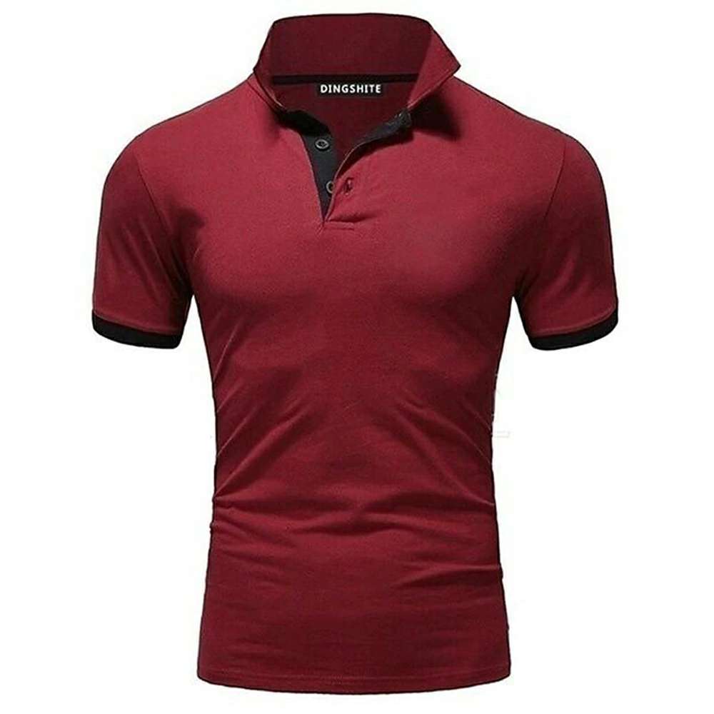 New Men's Stitching Contrast Color Slim Polo Shirt P1131 New Men's Stitching Contrast Color Slim Polo Shirt P1131