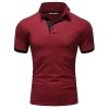 New Men's Stitching Contrast Color Slim Polo Shirt P1131 New Men's Stitching Contrast Color Slim Polo Shirt P1131