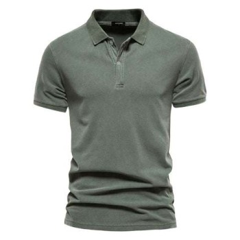 Summer new men's pure cotton polo shirt P1119