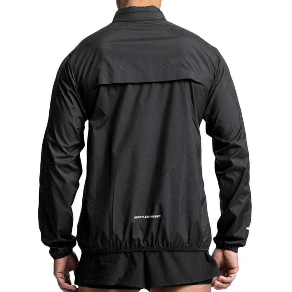 Men's Solid Color Stand Collar Zip Loose Jacket P1258