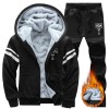 Men's Winter Fashion Solid Color Coat Trousers Warm Sports Suit Men's Winter Fashion Solid Color Coat Trousers Warm Sports Suit