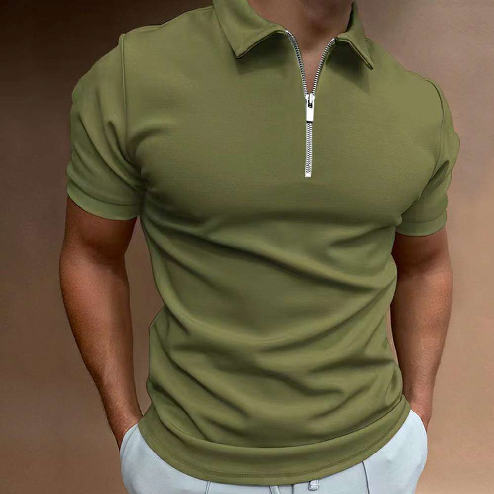Summer men's polo shirt solid color short-sleeved lapel t-shirt P1123 Summer men's polo shirt solid color short-sleeved lapel t-shirt P1123