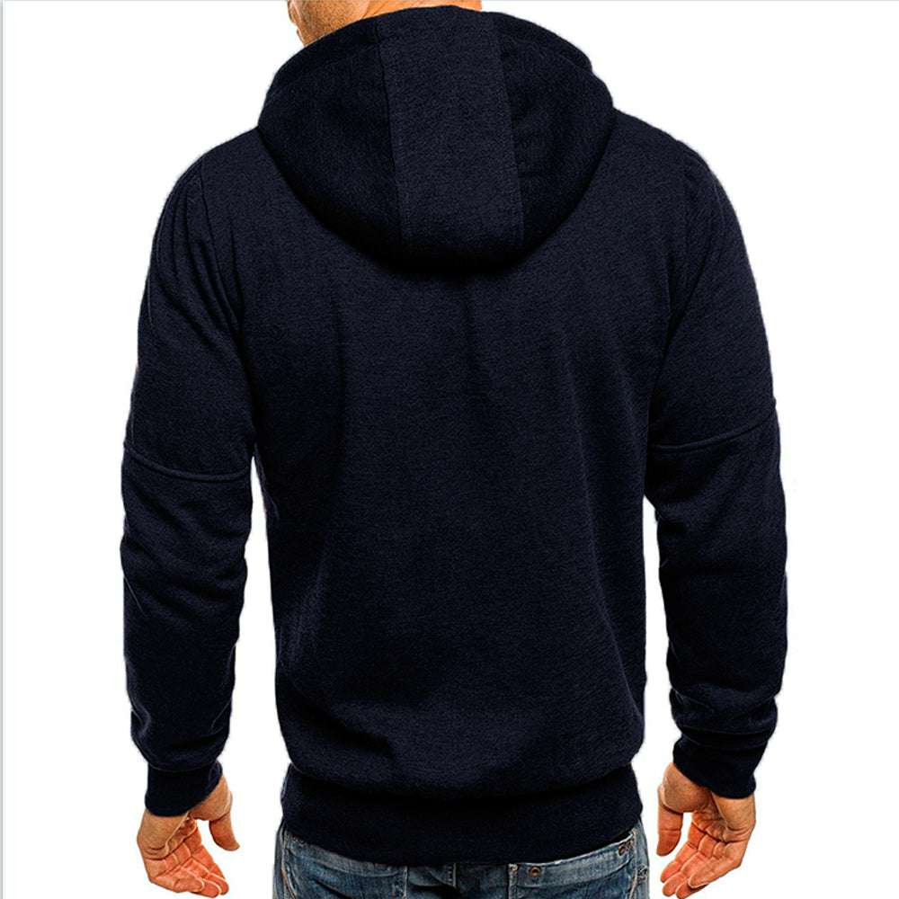 Men's Contrast Zip Slim Fit Hooded Jacket P1248