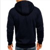 Men's Contrast Zip Slim Fit Hooded Jacket P1248