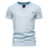 Summer new men's casual v-neck trend slim cotton short-sleeved T-shirt Summer new men's casual v-neck trend slim cotton short-sleeved T-shirt