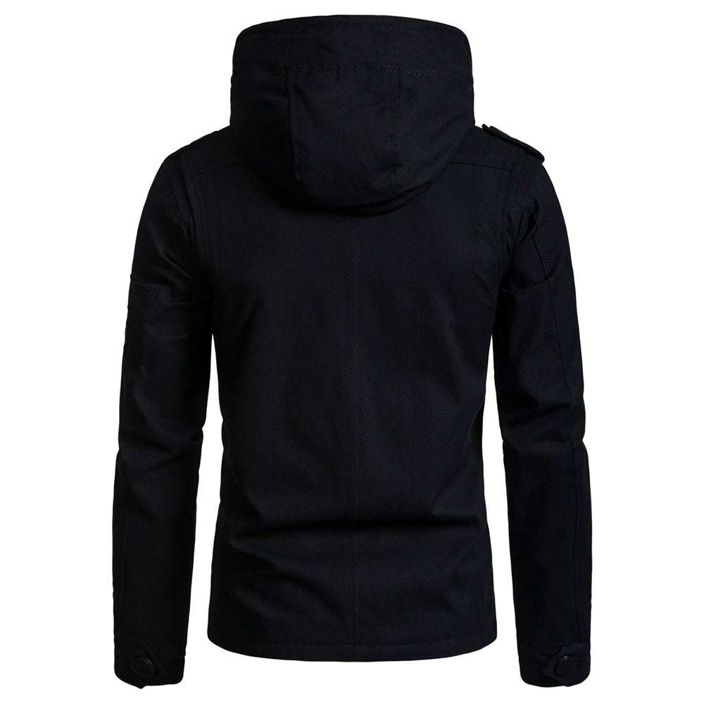 Fashion Men's Hooded Cotton Cardigan Jacket