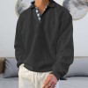 Men's Fashion Lapel Plaid Long Sleeve Sweatshirt
