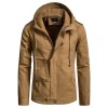 Fashion Men's Hooded Cotton Cardigan Jacket