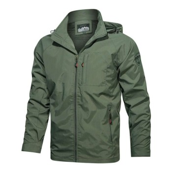 New Men's Solid Color Mountaineering Fashion Windproof Jacket