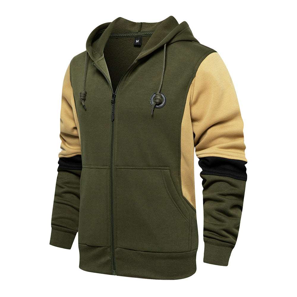 New Men's Fashion Colorblock Contrast Cardigan P1275 New Men's Fashion Colorblock Contrast Cardigan P1275