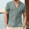 Men's Solid Color Short Sleeve Shirt Men's Solid Color Short Sleeve Shirt