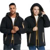 Couples style reflective warm outdoor hooded jacket