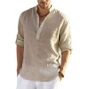 New Spring Summer Men's Comfortable Breathable Linen Shirt New Spring Summer Men's Comfortable Breathable Linen Shirt