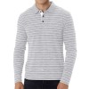 New Men Striped Casual Breathable Long Sleeve Polo Shirt New Men Striped Casual Breathable Long Sleeve Polo Shirt