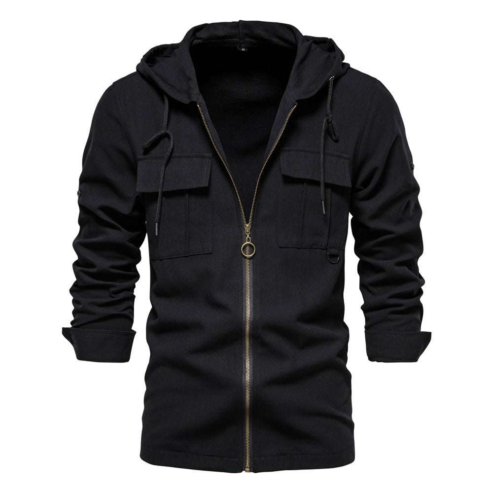 Men's Solid Color Pocket Fashion Slim Fit Cardigan P1241