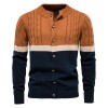 Men's Colorblock Cotton Long Sleeve Cardigan P1204 Men's Colorblock Cotton Long Sleeve Cardigan P1204