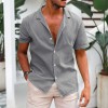 Short-sleeved shirt in breathable linen for men Short-sleeved shirt in breathable linen for men