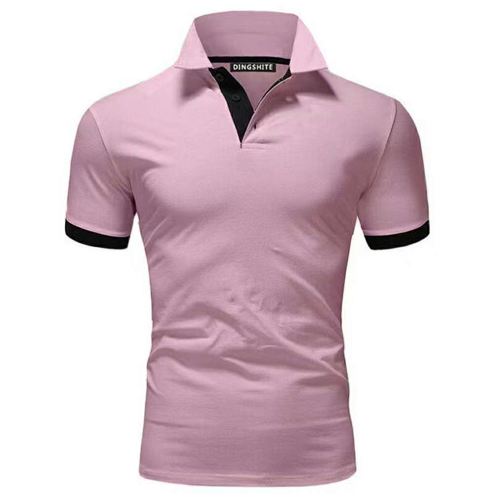 New Men's Stitching Contrast Color Slim Polo Shirt P1131 New Men's Stitching Contrast Color Slim Polo Shirt P1131