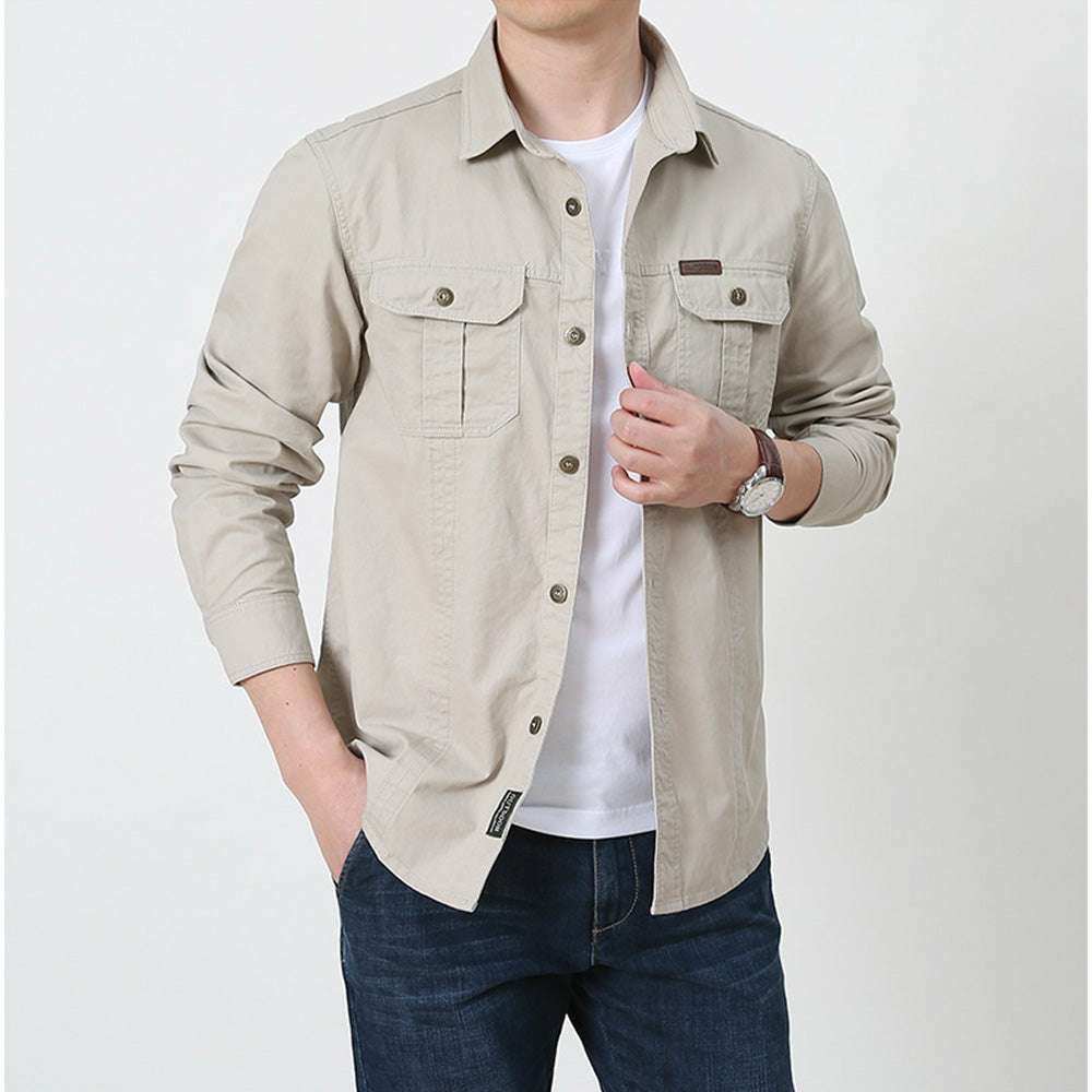 Men's New Loose Cotton Casual Workwear Shirt