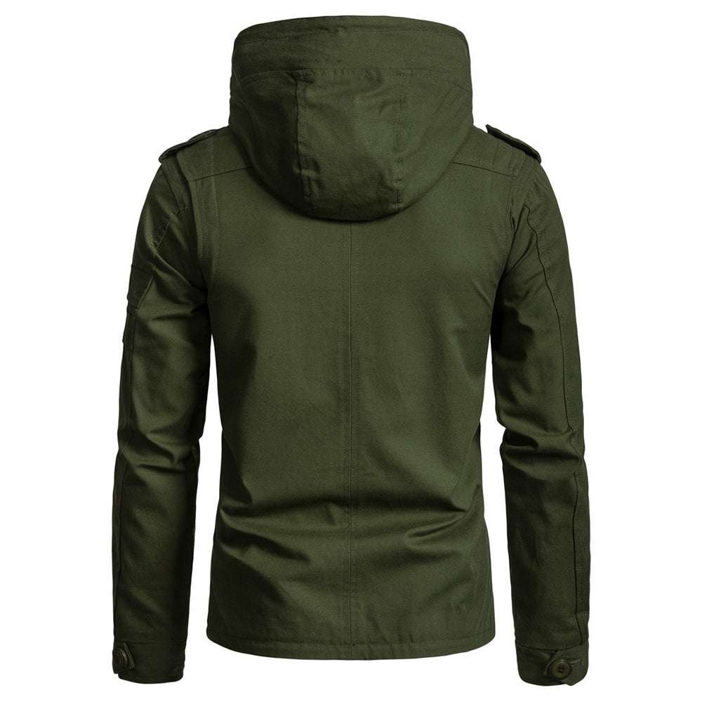 Fashion Men's Hooded Cotton Cardigan Jacket
