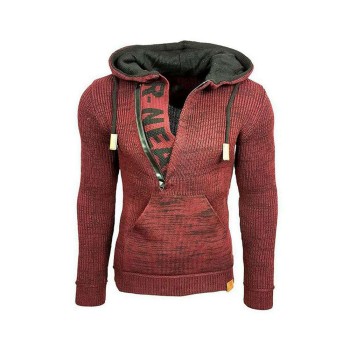Men's Thermal Long Sleeve Hooded Drawstring Sweatshirt P1184