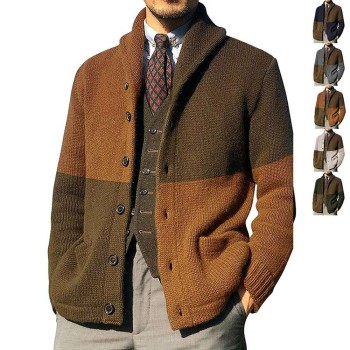 New autumn and winter warm men's knitted cardigan P1214