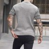 Men's fashion color block print short sleeves Men's fashion color block print short sleeves