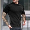 Men's fashion color block print short sleeves Men's fashion color block print short sleeves