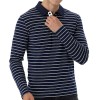 New Men Striped Casual Breathable Long Sleeve Polo Shirt New Men Striped Casual Breathable Long Sleeve Polo Shirt
