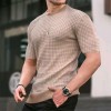 Men's crew neck t-shirt with small checks Men's crew neck t-shirt with small checks