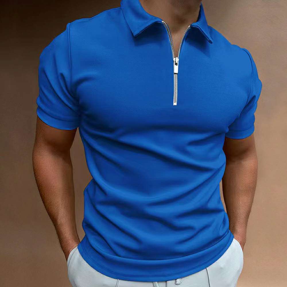 Summer men's polo shirt solid color short-sleeved lapel t-shirt P1123 Summer men's polo shirt solid color short-sleeved lapel t-shirt P1123