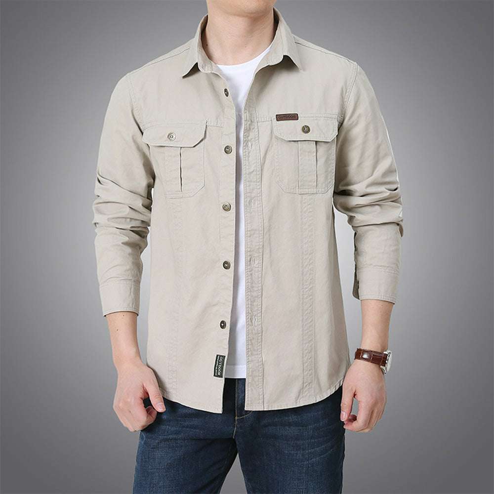 Men's New Loose Cotton Casual Workwear Shirt