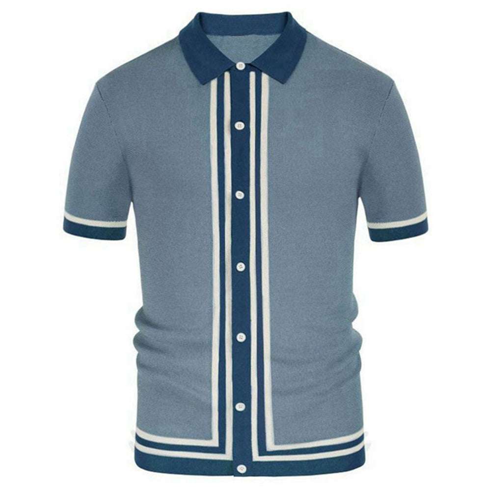 Button-down knitted polo shirt P1188