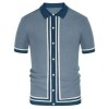 Button-down knitted polo shirt P1188