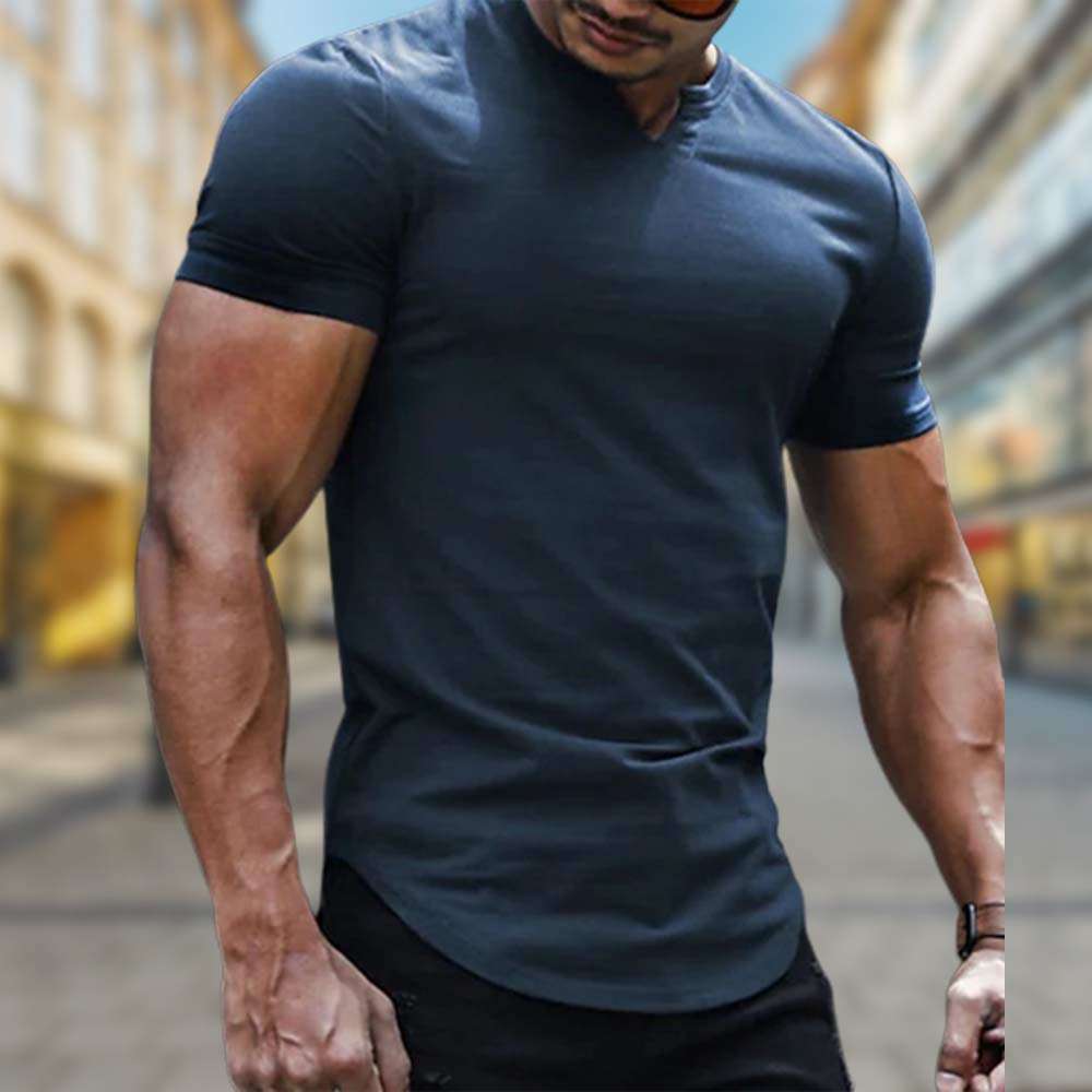 Spring Summer New V Neck Casual T Shirts For Men