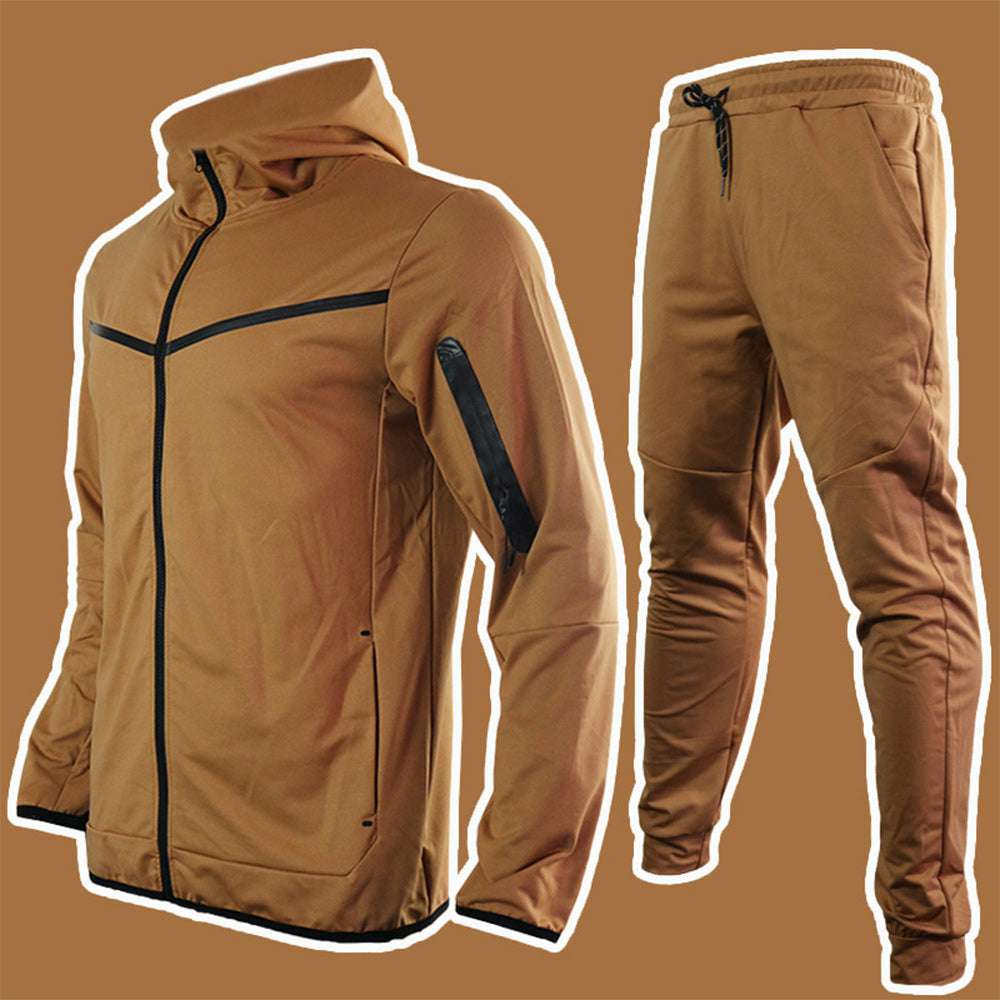 New Men's Fashion Contrast Color Casual Sports Suit New Men's Fashion Contrast Color Casual Sports Suit